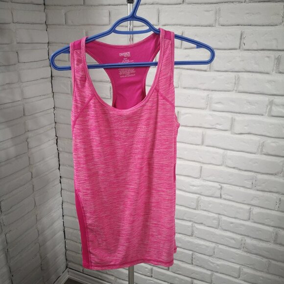 2/$30.00 - Danskin Now Ladies Racer Back Hot Pink Sleeveless Athletic Top - Picture 1 of 6